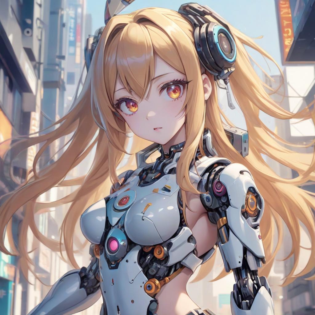  anime artwork pretty girl robot b ba boop 3000, long hair, she has all the information about games . anime style, key visual, vibrant, studio anime, highly detailed