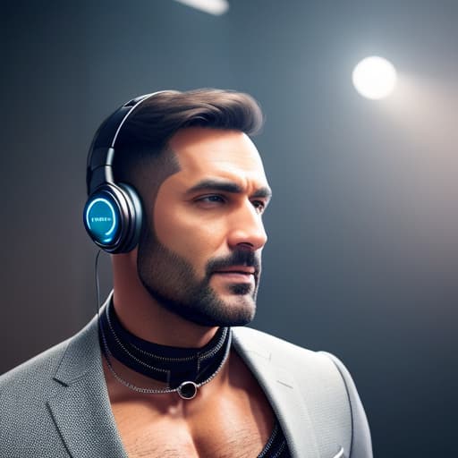  (speakers wearing headphones), photorealistic, highly detailed, 4k, high quality hyperrealistic, full body, detailed clothing, highly detailed, cinematic lighting, stunningly beautiful, intricate, sharp focus, f/1. 8, 85mm, (centered image composition), (professionally color graded), ((bright soft diffused light)), volumetric fog, trending on instagram, trending on tumblr, HDR 4K, 8K