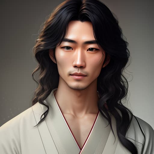  a young japanese man with wavy hair down to his shoulders, with sharp features. traditional japanese clothing, faded , vintage , nostalgic , by jose villa , elizabeth messina , ryan brenizer , jonas peterson , jasmine star hyperrealistic, full body, detailed clothing, highly detailed, cinematic lighting, stunningly beautiful, intricate, sharp focus, f/1. 8, 85mm, (centered image composition), (professionally color graded), ((bright soft diffused light)), volumetric fog, trending on instagram, trending on tumblr, HDR 4K, 8K