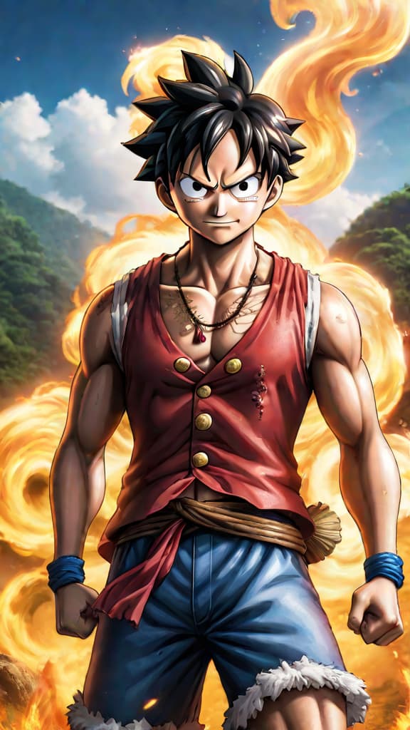  an anime image of luffy in gear five awakening joyboy's haki, sending shockwaves across the land. hyperrealistic, full body, detailed clothing, highly detailed, cinematic lighting, stunningly beautiful, intricate, sharp focus, f/1. 8, 85mm, (centered image composition), (professionally color graded), ((bright soft diffused light)), volumetric fog, trending on instagram, trending on tumblr, HDR 4K, 8K