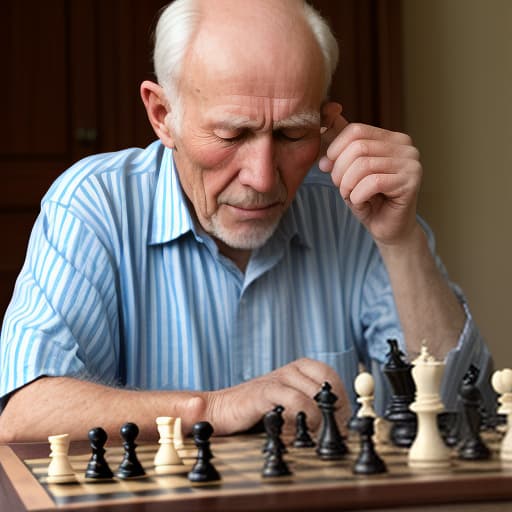  old man playing chess