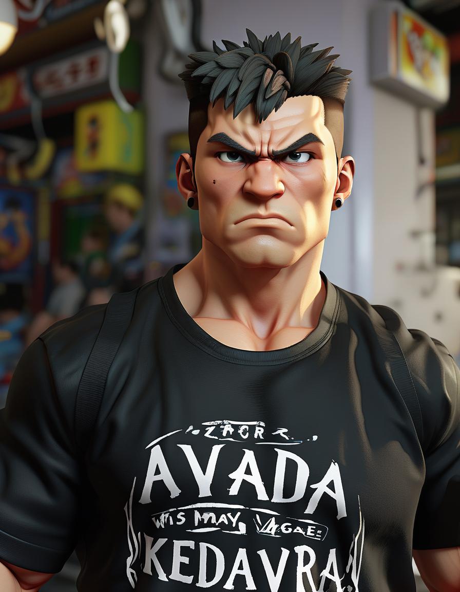  street fighter style “picture me while retaining basic facial features and expressions of emotion. please hand over my hairstyle and clothes in a distinctive way while maintaining my unique style . vibrant, dynamic, arcade, 2d fighting game, highly detailed, reminiscent of street fighter series