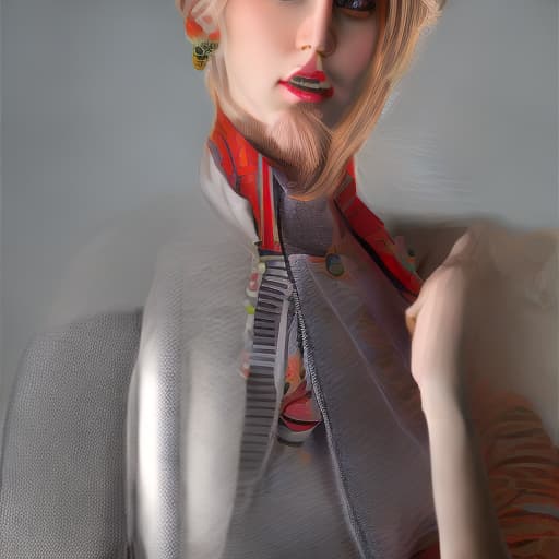 mdjrny-v4 style human model doing photoshoot, ultra realistic face, ultra high resolution, 4k image