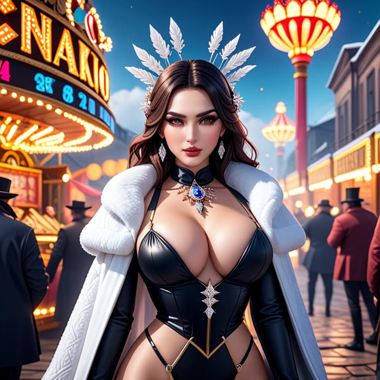  🎉 **odalia&#39;s carnival** 🎉 the special tournament sponsored by **odalia roach** known by the surprising nickname **snowmen 88** (why not snow women?? 🤔) 📅 **today!** on sunday&#39;s great sunday ⏰ **time:** 21:00 🎯 **tournament:** progressive bounty 💵 **entrance:** 160 + 80 who will manage to hunt odelia and win the special prizes? 🤑💥 don&#39;t miss the big poker party! 🃏🔥 hyperrealistic, full body, detailed clothing, highly detailed, cinematic lighting, stunningly beautiful, intricate, sharp focus, f/1. 8, 85mm, (centered image composition), (professionally color graded), ((bright soft diffused light)), volumetric fog, trending on instagram, trending on tumblr, HDR 4K, 8K