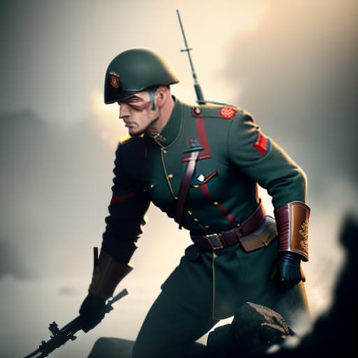  low level image, soviet soldier, man, one hyperrealistic, full body, detailed clothing, highly detailed, cinematic lighting, stunningly beautiful, intricate, sharp focus, f/1. 8, 85mm, (centered image composition), (professionally color graded), ((bright soft diffused light)), volumetric fog, trending on instagram, trending on tumblr, HDR 4K, 8K