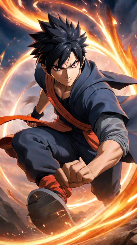  anime art of shisui uchiha moving swiftly, appearing to teleport with his legendary speed. hyperrealistic, full body, detailed clothing, highly detailed, cinematic lighting, stunningly beautiful, intricate, sharp focus, f/1. 8, 85mm, (centered image composition), (professionally color graded), ((bright soft diffused light)), volumetric fog, trending on instagram, trending on tumblr, HDR 4K, 8K