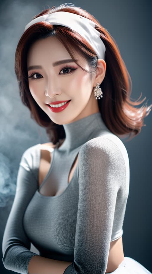  small face,Korean 18yo idol,glamour,smile,model,hair band,skin tight clothes,high heels hyperrealistic, full body, detailed clothing, highly detailed, cinematic lighting, stunningly beautiful, intricate, sharp focus, f/1. 8, 85mm, (centered image composition), (professionally color graded), ((bright soft diffused light)), volumetric fog, trending on instagram, trending on tumblr, HDR 4K, 8K