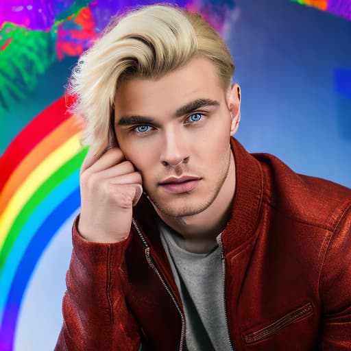 portrait+ style Russian LGBT queer TV actor blonde hunk dude face