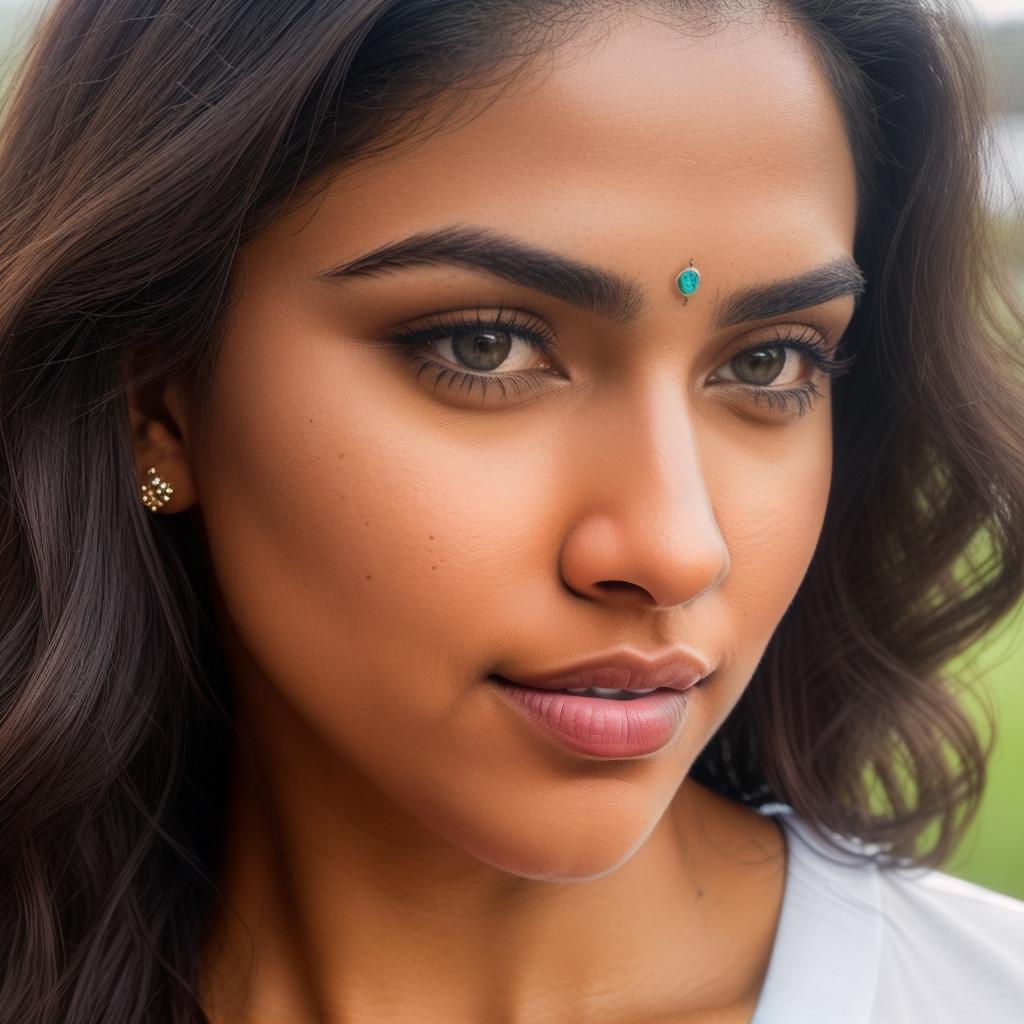  (((realistic full torso frontal head shot of a light brown to medium brown skin tone woman))), aanya hka ranganathan, ((indian heritage)), immature face, blue eye color, ((wavy hair style)), (( hair color)), ((curvy body type)), medium size, size, (immature broad defined nose), (immature soft cheeks), (immature defined jawline), (immature medium lips), (immature high forehead), (immature symmetrical face), (immature arched eyebrows), standing straight looking directly into the camera,((wearing fitted polo shirt with deep v neck and monogrammed pocket)), backyard in background, 1girl, best quality, highest quality, award winning photo, masterpiece, raw, professional photography, photorealism, sharp focus, c hyperrealistic, full body, detailed clothing, highly detailed, cinematic lighting, stunningly beautiful, intricate, sharp focus, f/1. 8, 85mm, (centered image composition), (professionally color graded), ((bright soft diffused light)), volumetric fog, trending on instagram, trending on tumblr, HDR 4K, 8K