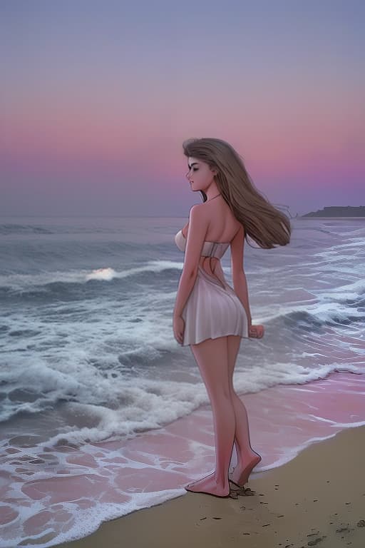  beautiful age 16 on the beach, , evening