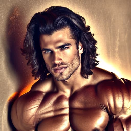 portrait+ style IFBB star bodybuilder queer brunette hunk dude face