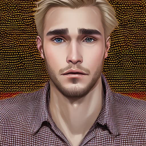 portrait+ style Russian LGBT queer game blogger blonde hunk dude face