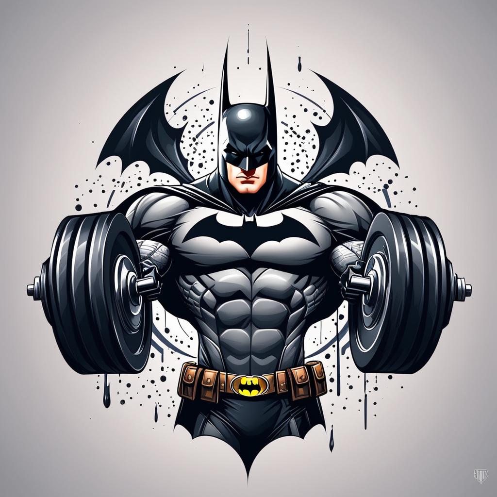  the batman who lift weights,(tattoo), tattoo design