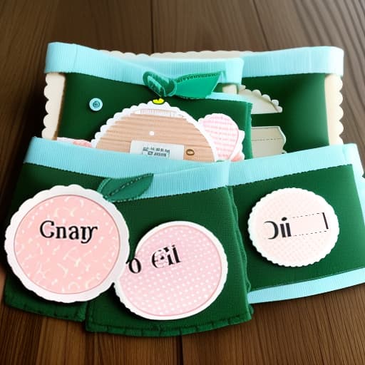  stickers with sample letters or patterns