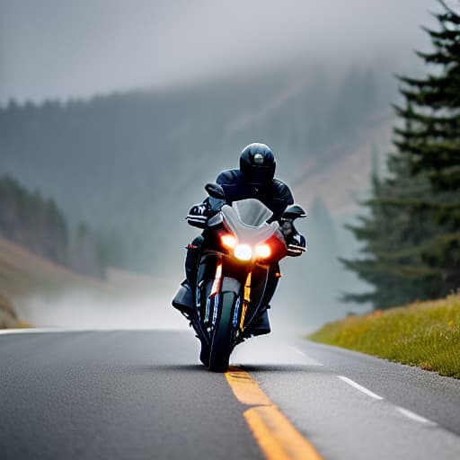  biker with sports bike Apply the Following Styles Cinematic hyperrealistic, full body, detailed clothing, highly detailed, cinematic lighting, stunningly beautiful, intricate, sharp focus, f/1. 8, 85mm, (centered image composition), (professionally color graded), ((bright soft diffused light)), volumetric fog, trending on instagram, trending on tumblr, HDR 4K, 8K