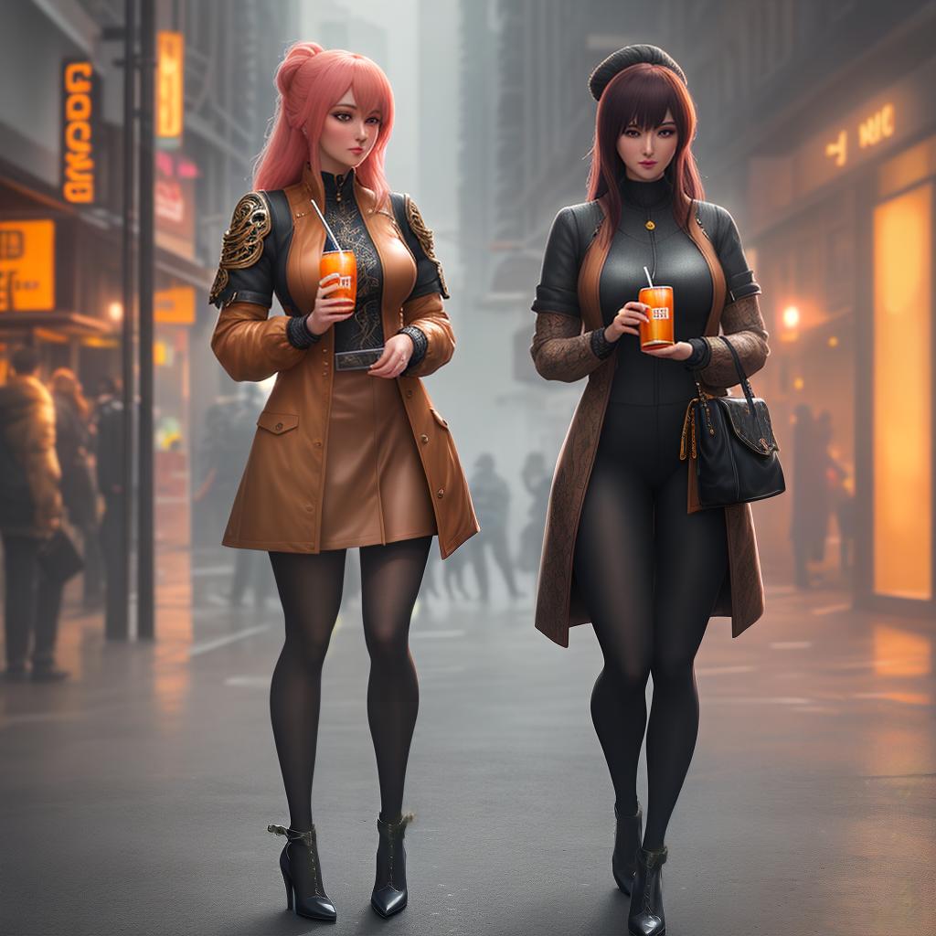  a cute girl holding fanta drink hyperrealistic, full body, detailed clothing, highly detailed, cinematic lighting, stunningly beautiful, intricate, sharp focus, f/1. 8, 85mm, (centered image composition), (professionally color graded), ((bright soft diffused light)), volumetric fog, trending on instagram, trending on tumblr, HDR 4K, 8K