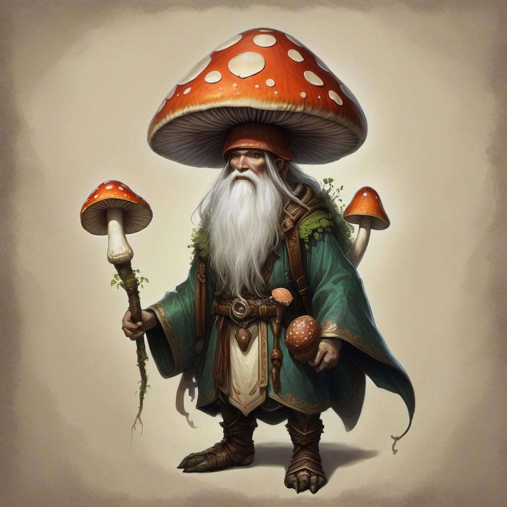  humanoid mushroom, druid, dnd, hkmagic