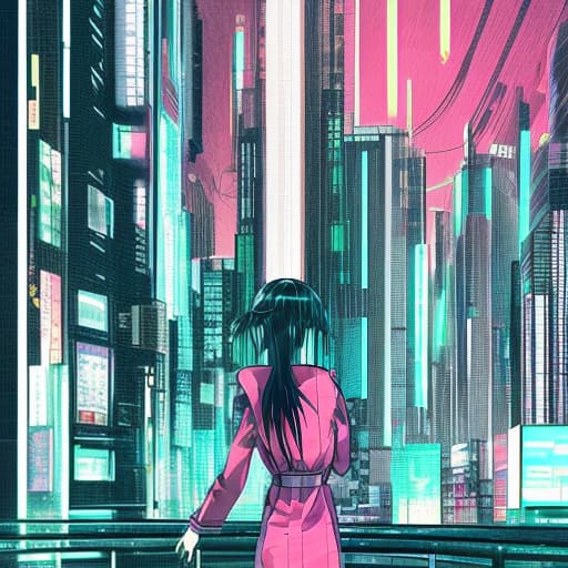 dvarchmodern drawing. phone screen up in the hand of a girl with long beautiful fingers, a long bright fluorescent manicure. above the screen glows a blue green heart consisting of large pixels. against the backdrop of the night metropolis. romance, sadness, night. cyberpunk anime poster.