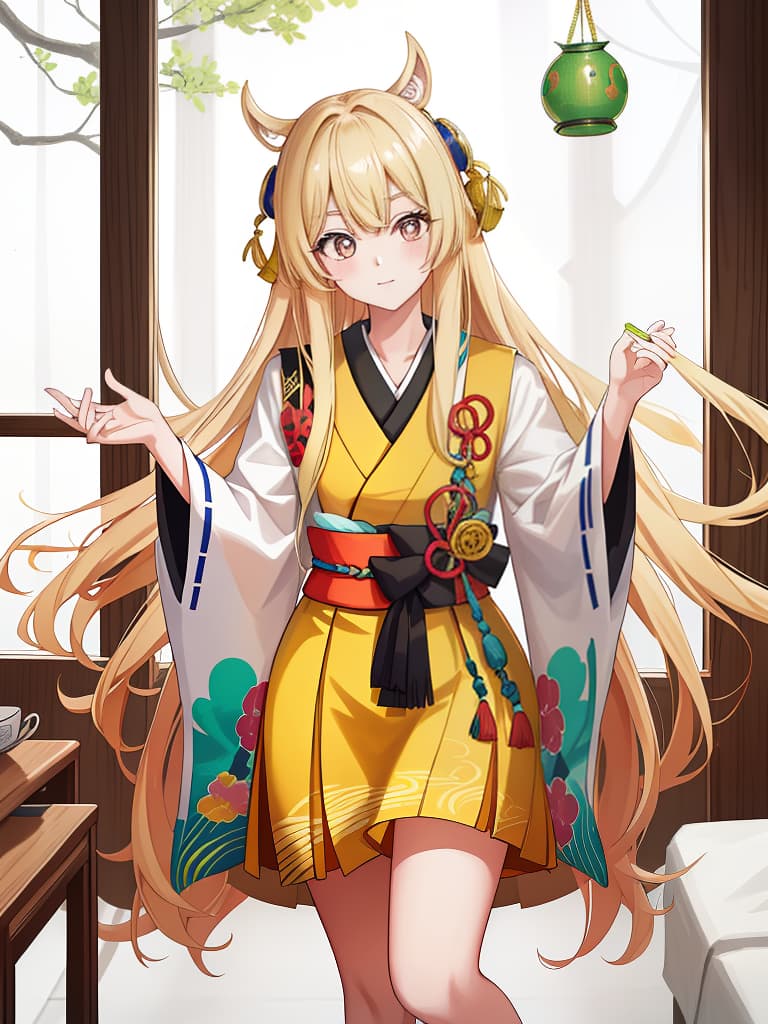  oraora based okoko, tsuntsun head, blonde, hanging, high school student, masterpiece, best quality,8k,ultra detailed,high resolution,an extremely delicate and beautiful,hyper detail