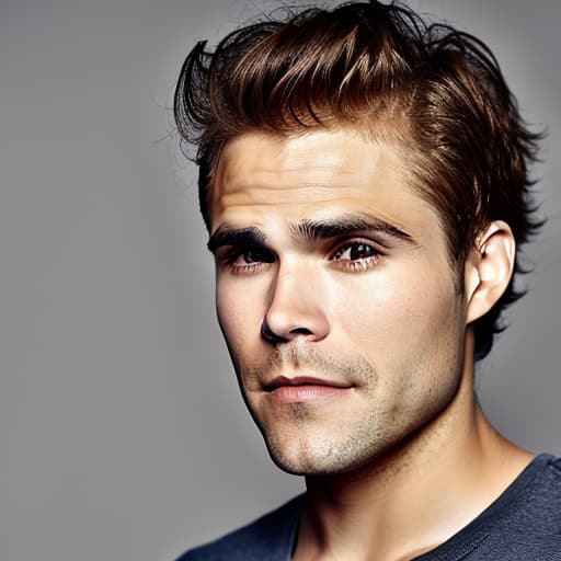 portrait+ style Paul Wesley queer face