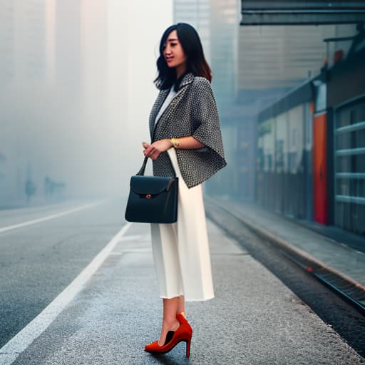  a student with a bag hyperrealistic, full body, detailed clothing, highly detailed, cinematic lighting, stunningly beautiful, intricate, sharp focus, f/1. 8, 85mm, (centered image composition), (professionally color graded), ((bright soft diffused light)), volumetric fog, trending on instagram, trending on tumblr, HDR 4K, 8K