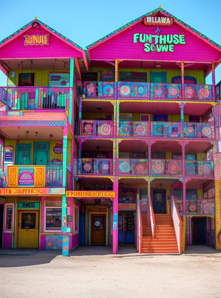  entering funhouse female sex town in color