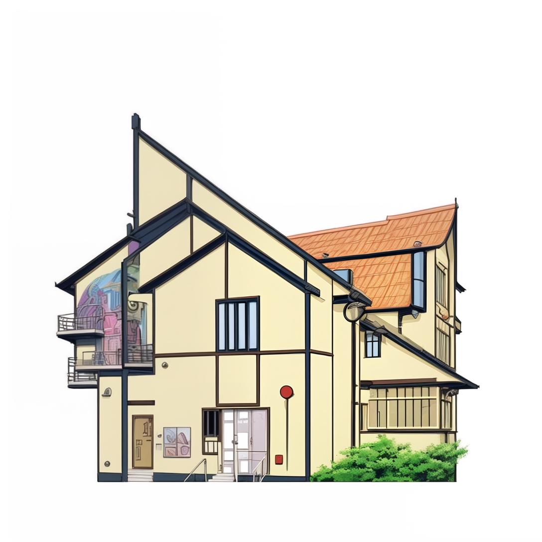  ((a house)), anime artwork, anime style, key visual, vibrant, studio anime, highly detailed