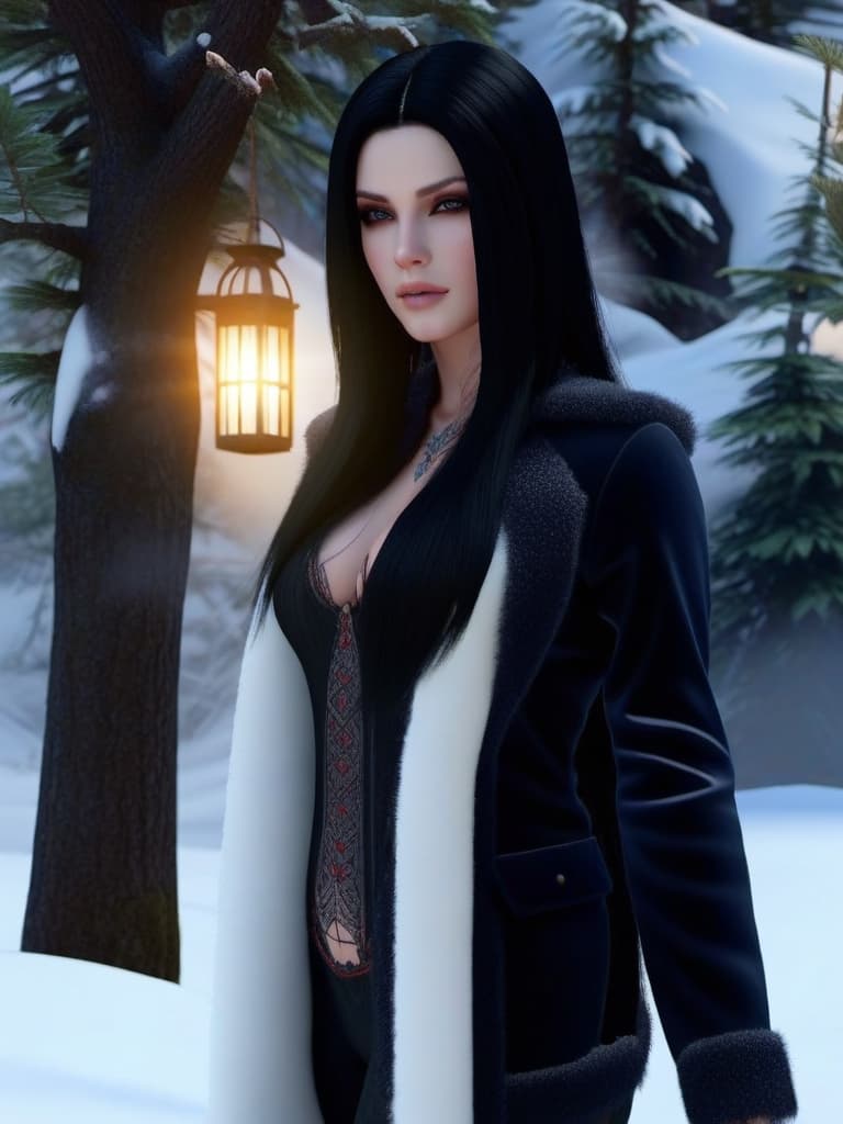  5 age girls,full body shot, pale skin supernatural evil long black hair black eyeshadow full glowing white eyes tattoos standing in knee deep snow no top wearing only white cotton mesh ,beautiful faces,8k,highly detailed, photorealistic ,unreal engine,giant testicle bulge in between their legs in hair region