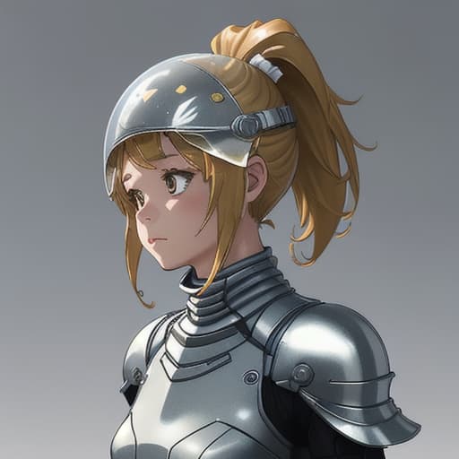  Girl, humanity, wearing biological armor, shell, fully enclosed helmet, (solo: 1.5), dynamic, best quality, masterpiece, c4d, ponytail.