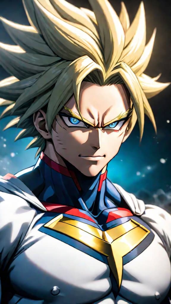  anime art: all might standing tall as shigaraki and the league of villains plot underground schemes. hyperrealistic, full body, detailed clothing, highly detailed, cinematic lighting, stunningly beautiful, intricate, sharp focus, f/1. 8, 85mm, (centered image composition), (professionally color graded), ((bright soft diffused light)), volumetric fog, trending on instagram, trending on tumblr, HDR 4K, 8K