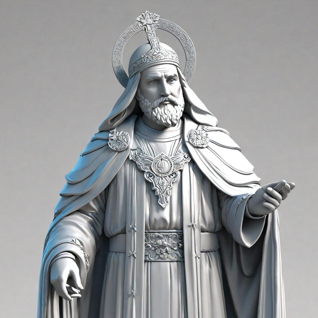  professional 3d model an ancient saint. octane render, highly detailed, volumetric, dramatic lighting