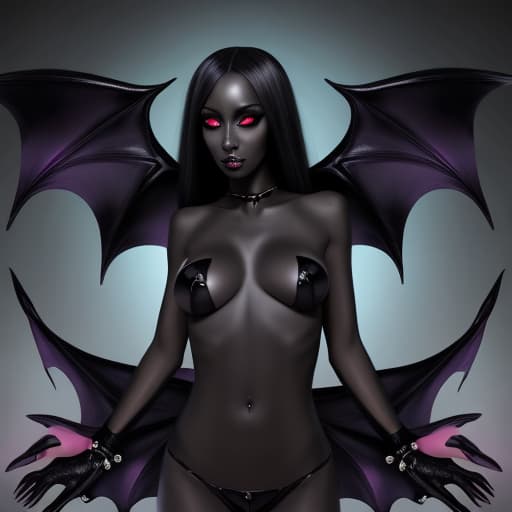  beautiful mysterious black succubus