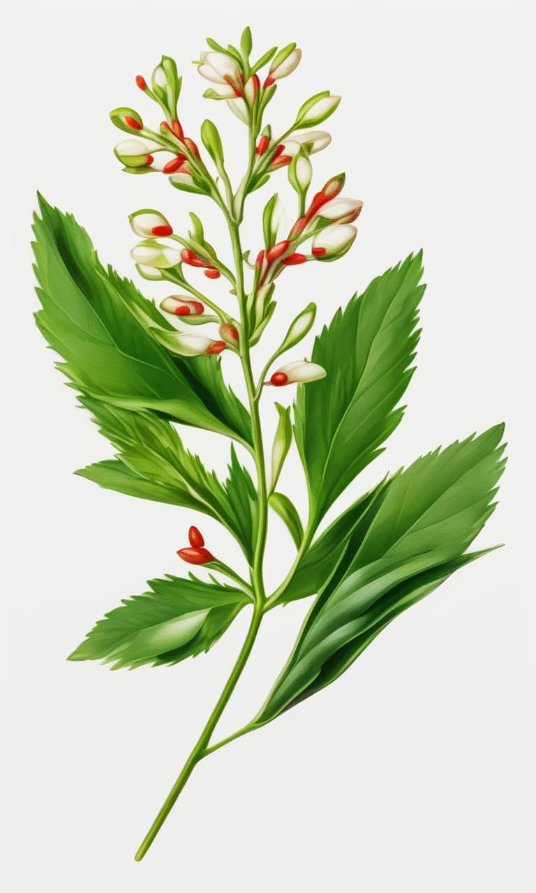  a sprig of kalina on a white background