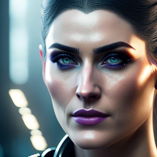  ultra realistic close up portrait ((beautiful pale cyberpunk female with heavy black eyeliner)), blue eyes, shaved side haircut, hyper detail, cinematic lighting, magic neon, dark red city, canon eos r3, nikon, f/1.4, iso 200, 1/160s, 8k, raw, unedited, symmetrical balance, in frame, 8k hyperrealistic, full body, detailed clothing, highly detailed, cinematic lighting, stunningly beautiful, intricate, sharp focus, f/1. 8, 85mm, (centered image composition), (professionally color graded), ((bright soft diffused light)), volumetric fog, trending on instagram, trending on tumblr, HDR 4K, 8K