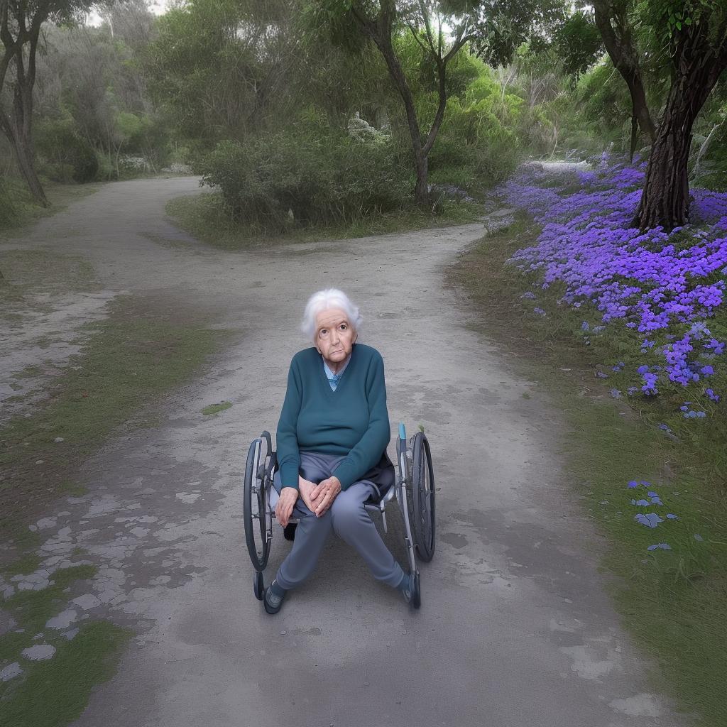  imagen persona con alzheimer en un paraíso