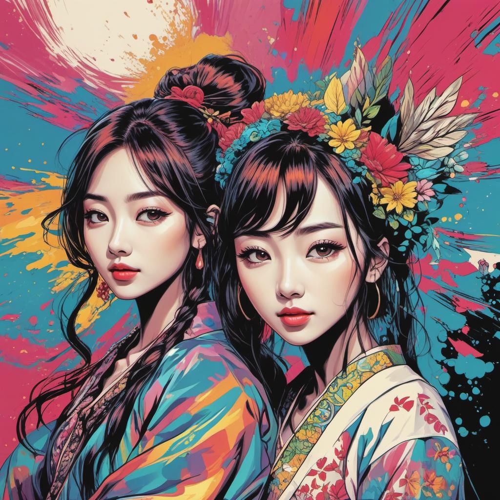  pop art tv, comic style, manga and manhwa style, painting style