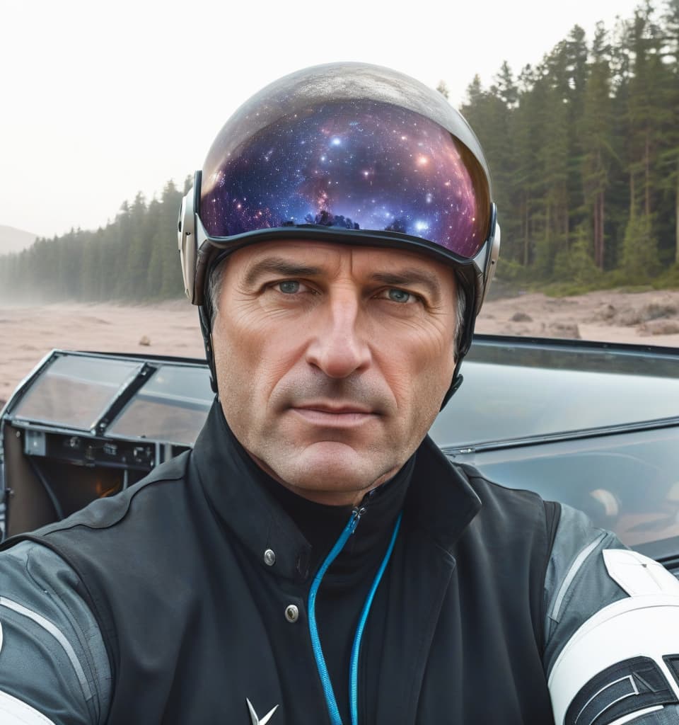  hyperrealistic art a pilot in a helmet with an open view on another planet next to a spaceship in the light of three moons. . extremely high resolution details, photographic, realism pushed to extreme, fine texture, incredibly lifelike hyperrealistic, full body, detailed clothing, highly detailed, cinematic lighting, stunningly beautiful, intricate, sharp focus, f/1. 8, 85mm, (centered image composition), (professionally color graded), ((bright soft diffused light)), volumetric fog, trending on instagram, trending on tumblr, HDR 4K, 8K