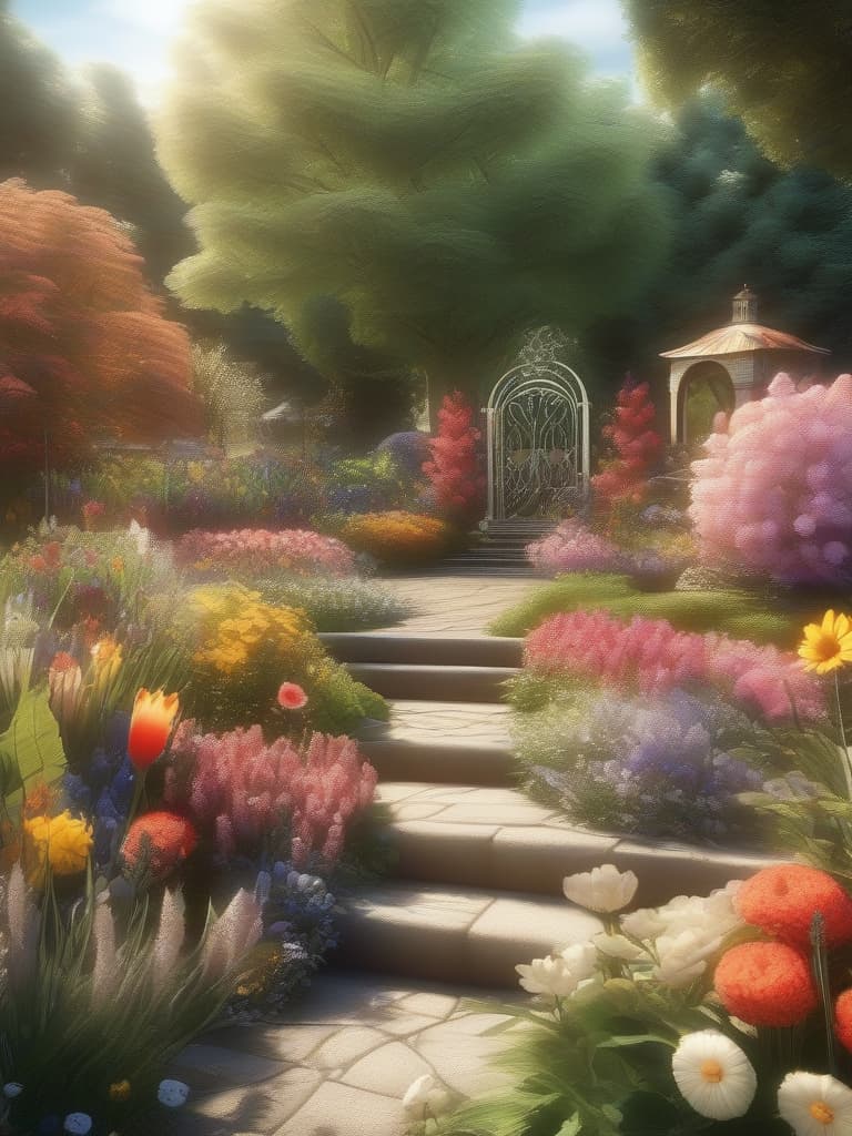  flower garden, masterpiece, best quality,8k,ultra detailed,high resolution,an extremely delicate and beautiful,hyper detail