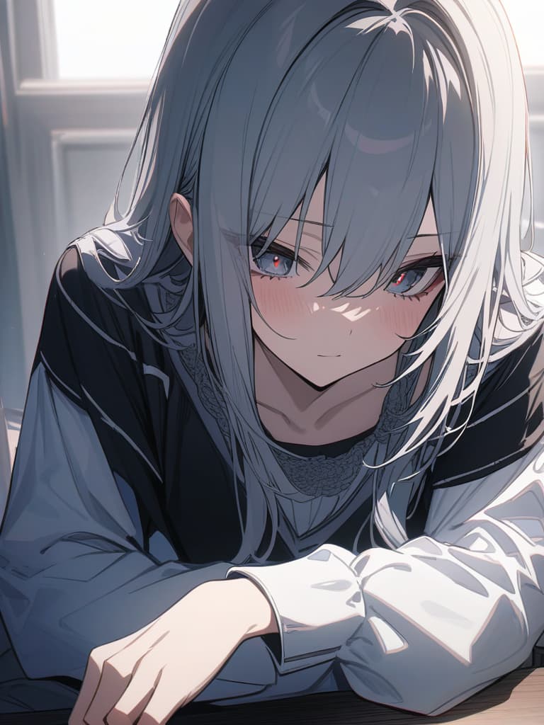  cute, subculture, gray hair, moe sleeve, odd eye, masterpiece, best quality,8k,ultra detailed,high resolution,an extremely delicate and beautiful,hyper detail