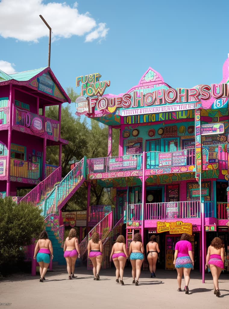  entering funhouse female sex town in color