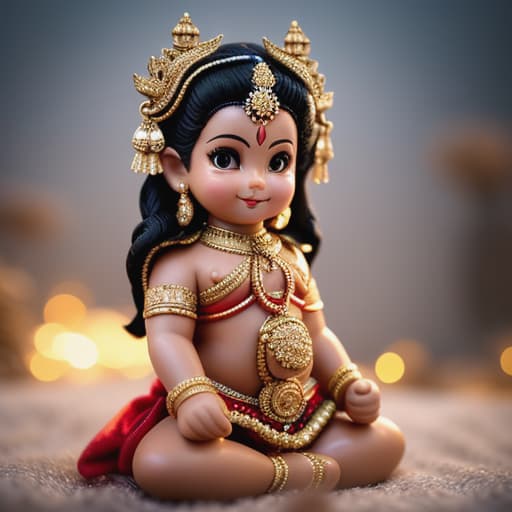  littel Hanuman Cartoon powerfully and cute 5years with her all gods blessings hyperrealistic, full body, detailed clothing, highly detailed, cinematic lighting, stunningly beautiful, intricate, sharp focus, f/1. 8, 85mm, (centered image composition), (professionally color graded), ((bright soft diffused light)), volumetric fog, trending on instagram, trending on tumblr, HDR 4K, 8K