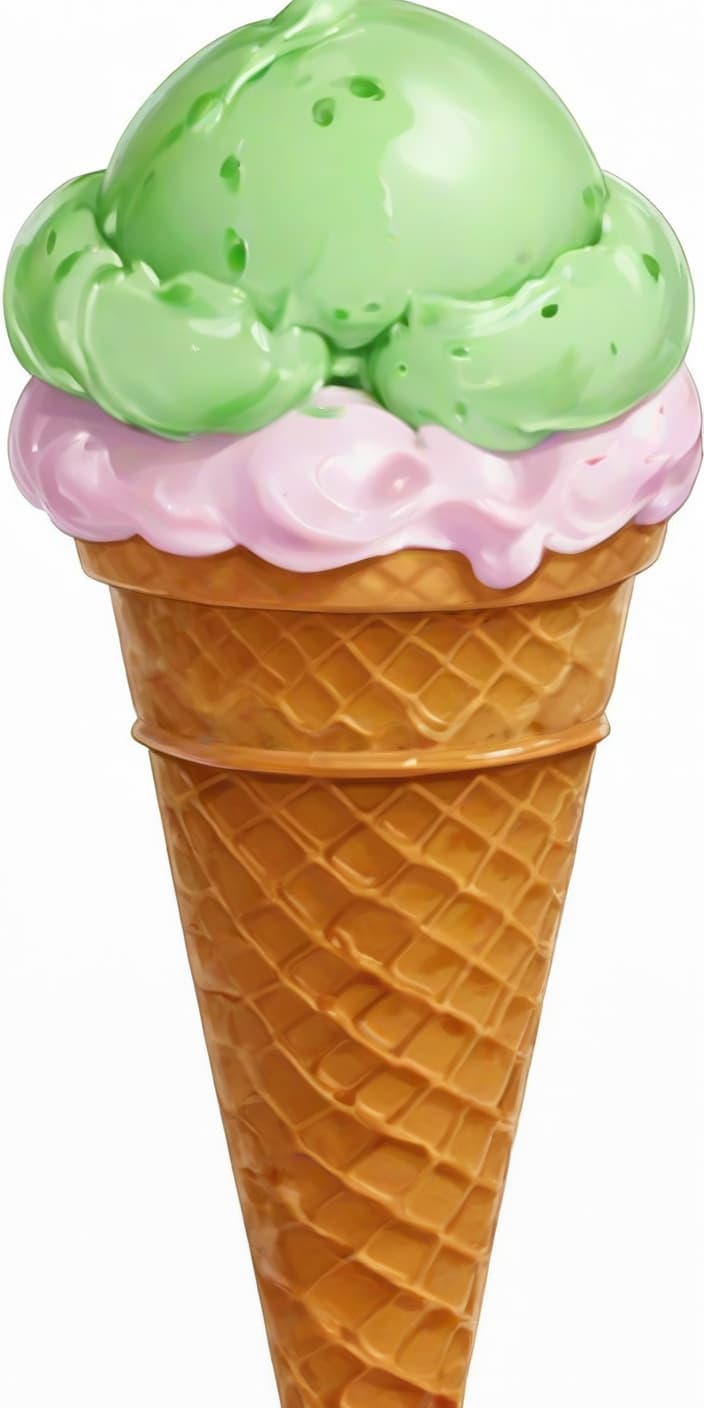  anime artwork ice cream. clear background . anime style, key visual, vibrant, studio anime, highly detailed