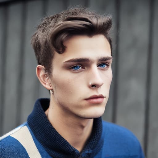 portrait+ style Czech Republic twink brunette hunk dude face