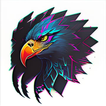 nvinkpunk nvinkpunk snthwve style nvinkpunk, bring me similar type of photo of eagle logo , high quality, highly detailed, intricate, sharp focus, (centered image composition), digital painting, concept art, smooth, illustration, 4K, 8K