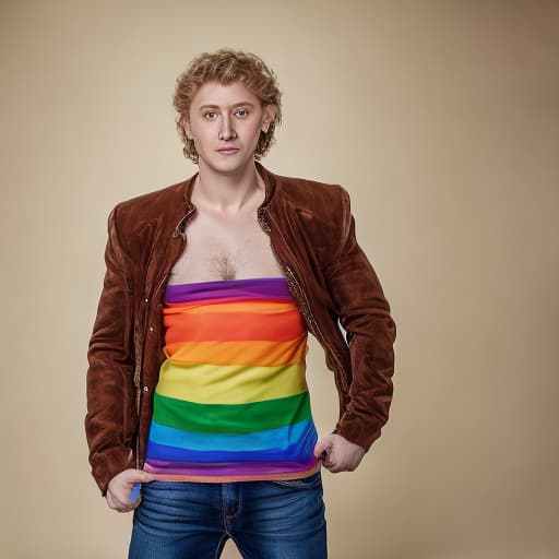 portrait+ style Russian LGBT queer comedy actor blonde hunk dude face