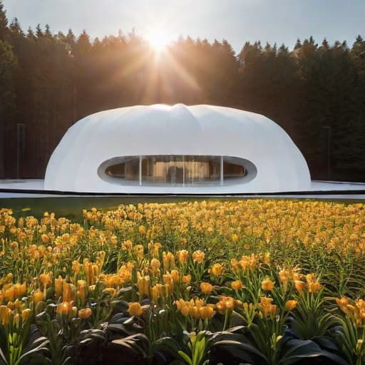  museum, modern architecture, shaped like a single lily petal, soft, curved, white, delicate, simple, clean, elegant, organic, sunlit hyperrealistic, full body, detailed clothing, highly detailed, cinematic lighting, stunningly beautiful, intricate, sharp focus, f/1. 8, 85mm, (centered image composition), (professionally color graded), ((bright soft diffused light)), volumetric fog, trending on instagram, trending on tumblr, HDR 4K, 8K