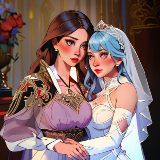  "At a Russian national wedding, a mother and daughter." hyperrealistic, full body, detailed clothing, highly detailed, cinematic lighting, stunningly beautiful, intricate, sharp focus, f/1. 8, 85mm, (centered image composition), (professionally color graded), ((bright soft diffused light)), volumetric fog, trending on instagram, trending on tumblr, HDR 4K, 8K
