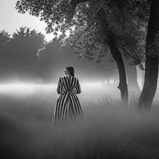  black and whites, floral fantasy, golden hour glory hyperrealistic, full body, detailed clothing, highly detailed, cinematic lighting, stunningly beautiful, intricate, sharp focus, f/1. 8, 85mm, (centered image composition), (professionally color graded), ((bright soft diffused light)), volumetric fog, trending on instagram, trending on tumblr, HDR 4K, 8K