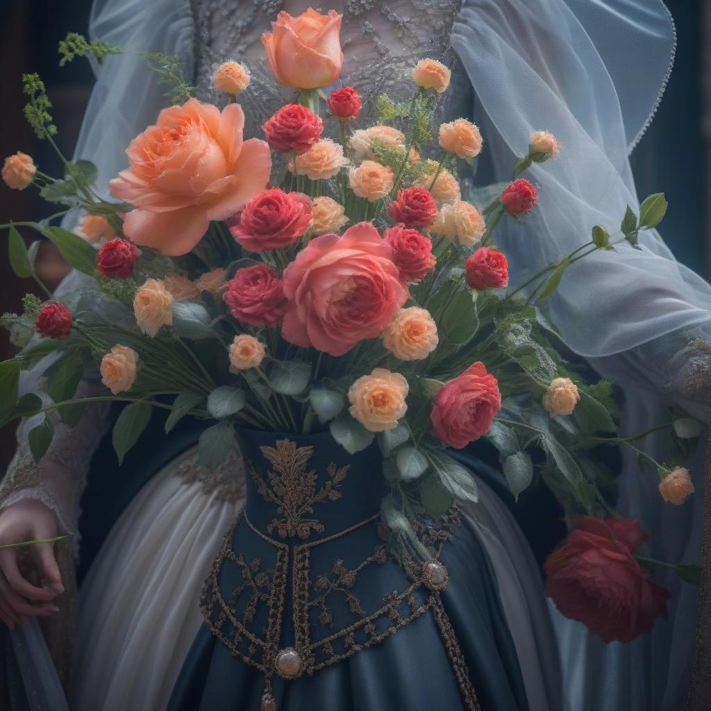  Mary Stuart hyperrealistic, full body, detailed clothing, highly detailed, cinematic lighting, stunningly beautiful, intricate, sharp focus, f/1. 8, 85mm, (centered image composition), (professionally color graded), ((bright soft diffused light)), volumetric fog, trending on instagram, trending on tumblr, HDR 4K, 8K