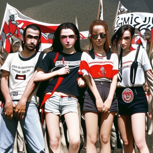  gruppo ultras chiamato APACHE i cui colori sono bianco e rosso, sono tutti incappucciati e hanno mazze e pistole in mano